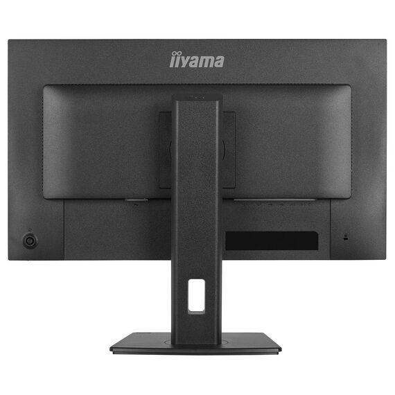 iiyama ProLite XB2797HSU-B1 rear view with height-adjustable pivot stand and video USB connections