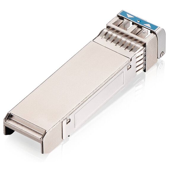 Zyxel SFP25G-LR 25GbE SFP28 transceiver, angled underside view