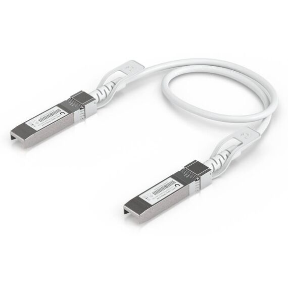One Ubiquiti Uplink Cable 0.3 m with two integrated SFP28 plugs