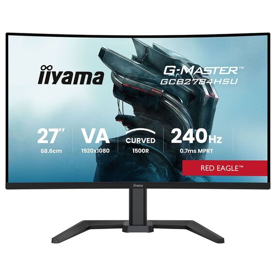 iiyama GCB2784HSU-B1 Red Eagle 27 inch curved VA Full HD 240 Hz monitor, front view