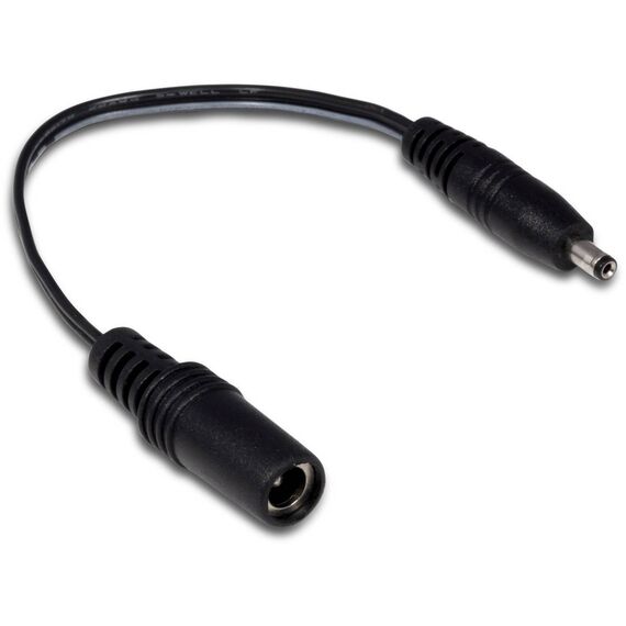 TRENDnet TV-JC35 V1 low-voltage power jumper cable, showing the female barrel socket and male barrel plug