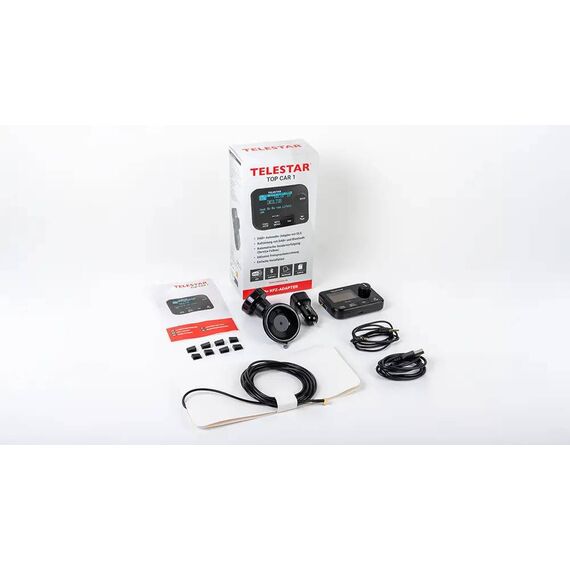 TELESTAR TOP CAR 1 5100001 Black DAB Plus Bluetooth Car Radio Adapter