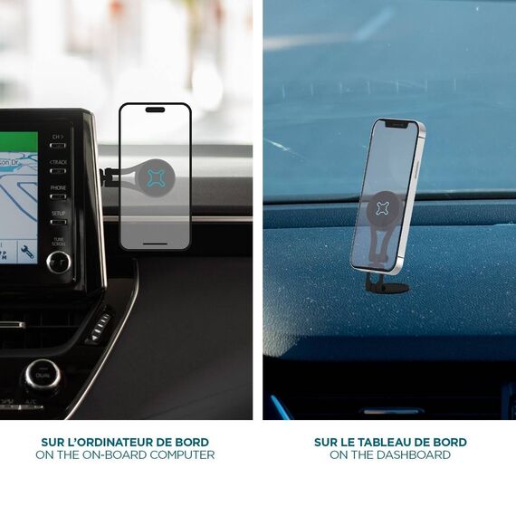 MOBILIS U.FIX 044031 Black Tilting Magnetic Dashboard and Computer Phone Mount
