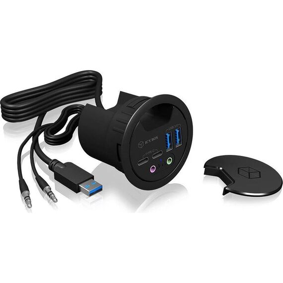 Hub 4-Port IcyBox USB 3.0 IB-HUB1403B Desk installation
