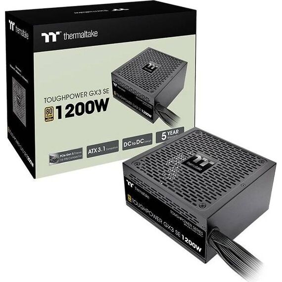 Thermaltake Toughpower GX3 SE 1200W Black Fixed-Cable ATX Power Supply