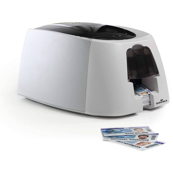 DURABLE DURACARD ID 300 USB Plastic Card Printer, White and Grey