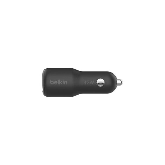 Belkin BoostCharge CCB005BTBK Black 42W USB-C and USB-A Car Charger