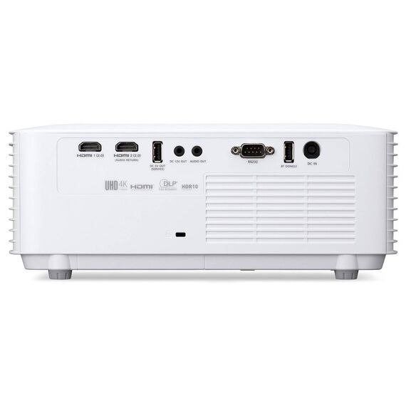 Distributor-hosted Acer Vero HL1820 image; rear connector panel showing HDMI, USB, audio, screen-trigger, RS232 and DC positions. Port labels do not confirm a dongle is included.
