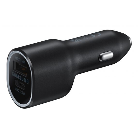 Samsung EP-L4020NBEGEU Black Car Charger Duo USB-C 25W USB-A 15W