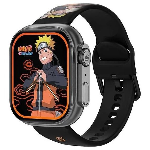 Abyx Fit Touch 5 Naruto Uzumaki Smartwatch Space Grey Black Strap
