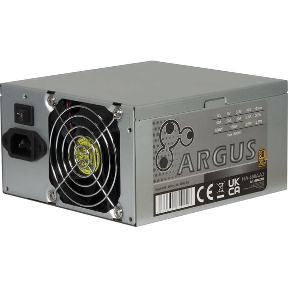 Inter-Tech Argus HA-600AA2 ATX Power Supply Rear 80mm Fan