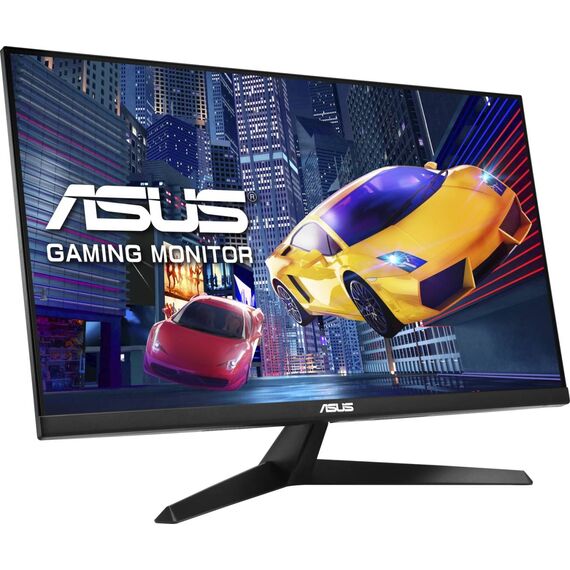 ASUS VY279HG2 monitor, front view with stand and illustrative game artwork