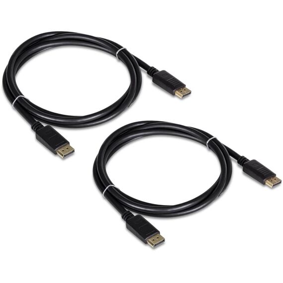 TRENDnet TK-DP06-2 DisplayPort Cable Two Pack Black