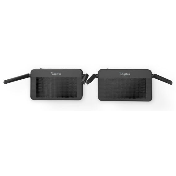 DIGITUS DS-55360 TX and RX top and underside views with folded antennas