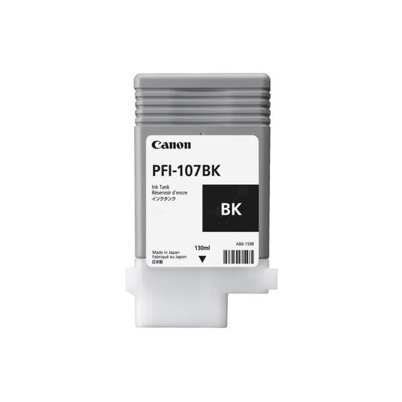 Canon PFI-107 BK 130 ml photo black original ink tank for imagePROGRAF iPF670, iPF680, iPF685, iPF770, iPF780, iPF785