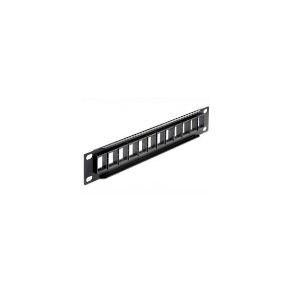 Delock 10″ Keystone Patch Panel 12 Port black