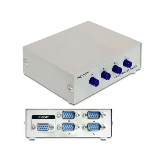 Delock Serial Switch RS-232 / RS-422 / RS-485 4-port manual