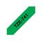 Brother TZe741 Black on green Roll| TZE741