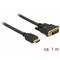Delock Adapter cable HDMI male to DVI-D male 1 m 85652