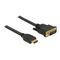 Delock Adapter cable HDMI male to DVI-D male 1 m 85652