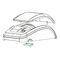 Zebra Cover Assy (d) (includes Media Window) for GX420d