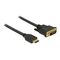 Delock - Adapter cable - HDMI male to DVI-D male - 1.5 m  | 85653