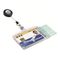 Durable Enclosed 2 Card Badge Reel Security Pass ID Holders  25 Pack  Clear