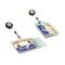 Durable Enclosed 2 Card Badge Reel Security Pass ID Holders  25 Pack  Clear