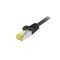 Equip Cat.6A S/FTP Outdoor Patch Cable, 25m, Black / 25  | 605110