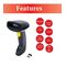 Equip 351029 Wireless 2D Dual Mode Barcode Scanner with Stand Black