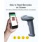 Inateck BCST-54 – 1D/2D Wireless Scanner, Bluetooth 5.0 + Smart Base, Blue