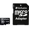 Verbatim PRO 600x microSDHC 32GB UHS-I U3 V30 4K + SD Adapter