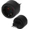 Brennenstuhl 1508470 Black Type F to Italian Type L Travel Adapter